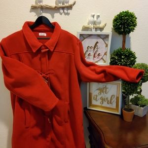 Denim&Co Red Fleece Coat